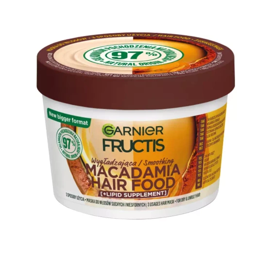 Garnier Fructis Hair Food Macadamia wygładzająca maska do włosów suchych i niesfornych 400 ml