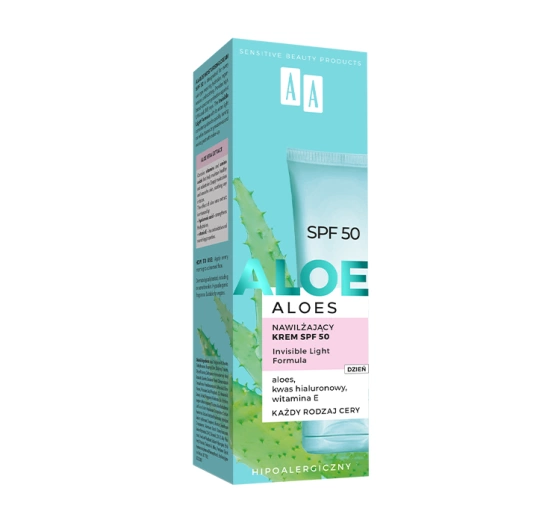 AA Aloes nawilżający krem do twarzy na dzień SPF50 40 ml