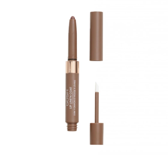 Gosh Lip Line’n Coat zestaw konturówka do ust matowy top 004 Caramel Toffee 2 ml