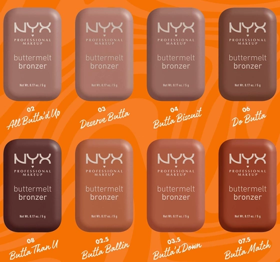 NYX Professional Makeup Buttermelt bronzer do twarzy w kompakcie 3.5 Butta'd Down 5 g