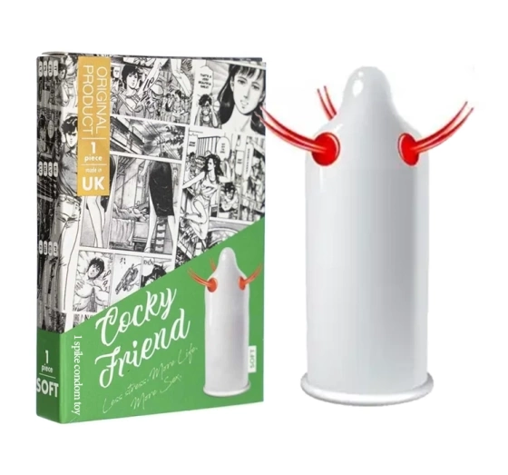 Egzo stymulująca prezerwatywa z wypustkami Cocky Friend Soft 1 sztuka