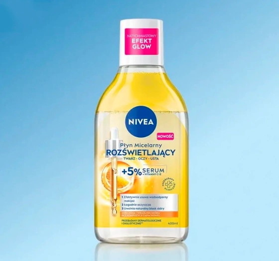 NIVEA dwufazowy rozświetlający płyn micelarny do twarzy z 5% serum 400 ml