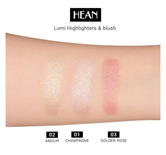 Hean Lumi Blush holograficzny róż do policzków 03 Golden Rose 4 g