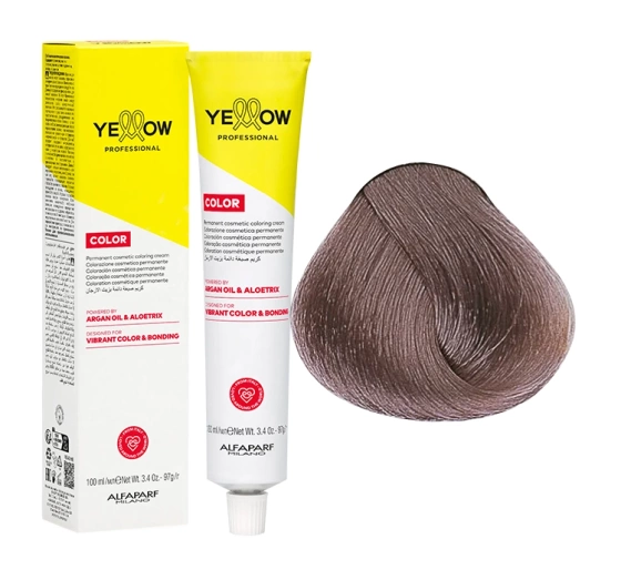 Yellow Professional Color trwała farba do włosów 8.21 Light Violet Ash Blonde 100ml