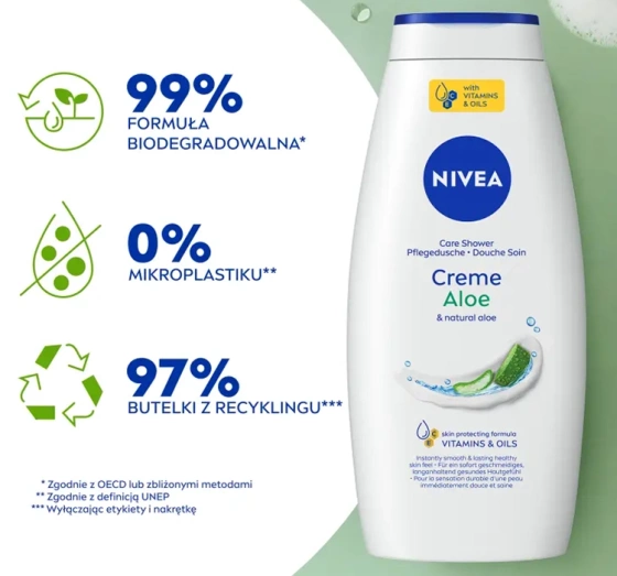 NIVEA Creme Aloe delikatny żel pod prysznic 750 ml