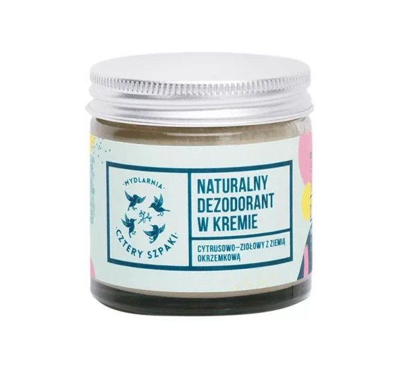 Mydlarnia Cztery Szpaki naturalny dezodorant w kremie z dodatkiem sody Cytrusowo-Ziołowy 60 ml