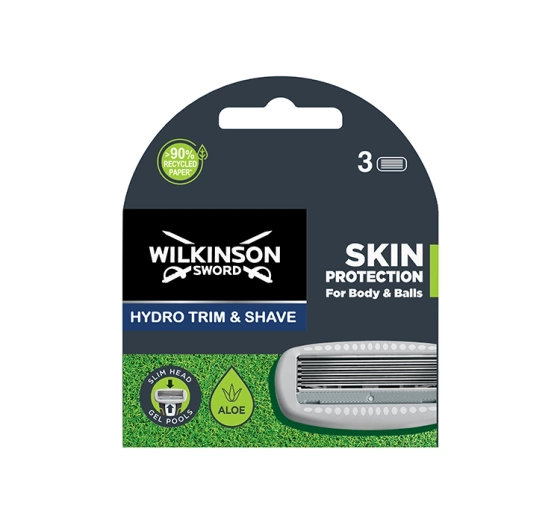 Wilkinson Sword Hydro Trim & Shave wkłady do maszynki do golenia dla mężczyzn z trymerem 3 sztuki