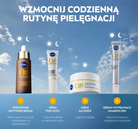 NIVEA Q10 Ujędrnienie Przeciwzmarszczkowy zestaw krem na dzień 50 ml krem na noc 50 ml