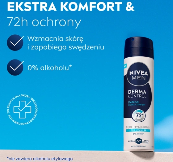 NIVEA MEN Derma Control antyperspirant w sprayu dla mężczyzn Defend 150 ml