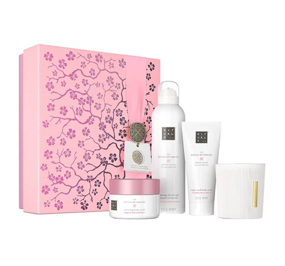 Rituals The Ritual Of Sakura zestaw prezentowy pianka do mycia ciała krem peeling świeca
