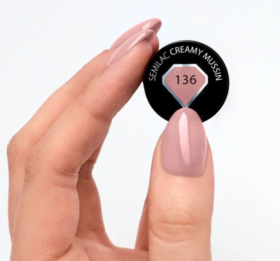 Semilac Sweets & Love lakier hybrydowy 136 Creamy Muffin 7 ml