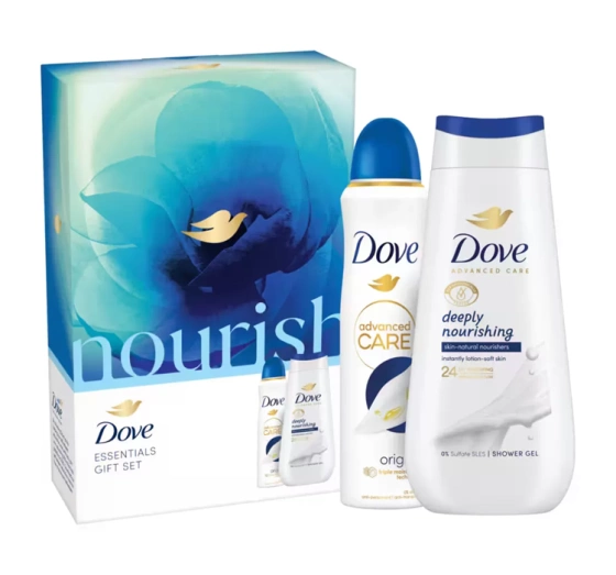 Dove Advanced Care zestaw żel pod prysznic 225 ml antyperspirant spray 150 ml