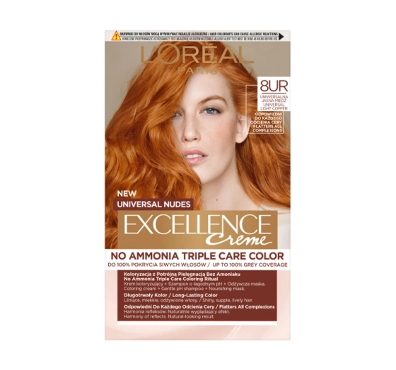 L'Oréal Paris Excellence Créme Universal Nudes trwała farba do włosów bez amoniaku 8UR