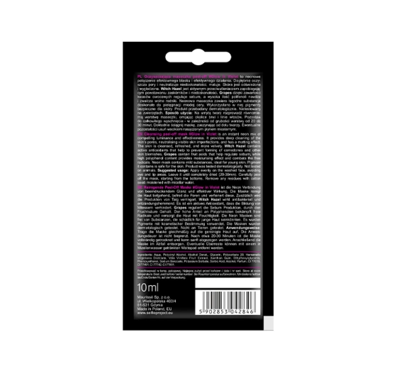 Selfie Project Love Neon regenerująca maseczka peel-off różowa 10ml