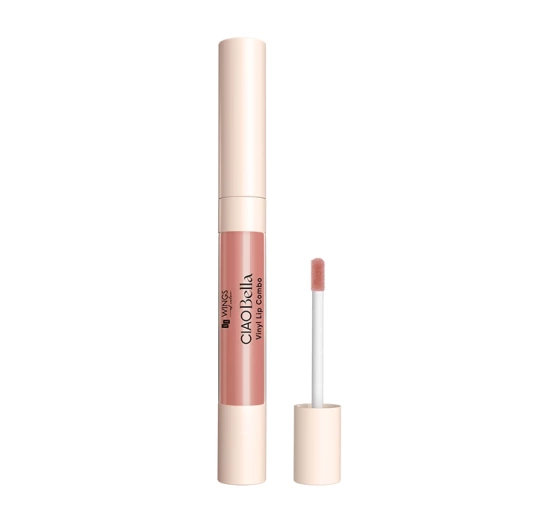 AA Wings of Color CIAO Bella Vinyl Lip Combo konturówka i błyszczyk do ust 2w1 01 Almond Pink Mix 0,85 g 4 g