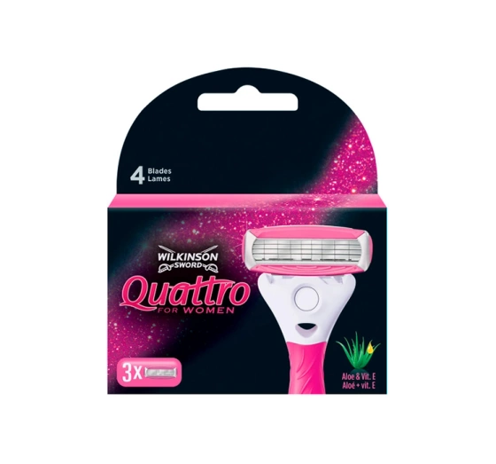 Wilkinson Sword Quattro wkłady do maszynki do golenia dla kobiet 3 sztuki