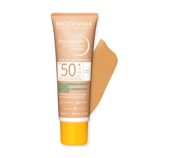 Bioderma Cover Touch Mineral kryjący fluid mineralny Golden SPF50 40 g