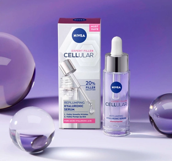 NIVEA Cellular Expert Filler zestaw serum 30 ml krem do twarzy SPF15 50 ml