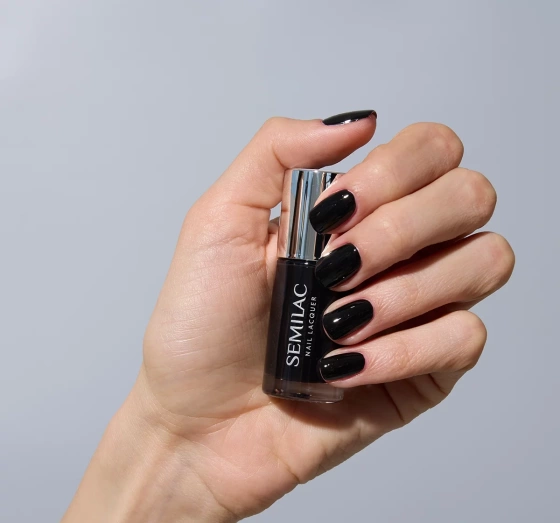 Semilac Nail Lacquer klasyczny lakier do paznokci 109 Classic Black 9 ml