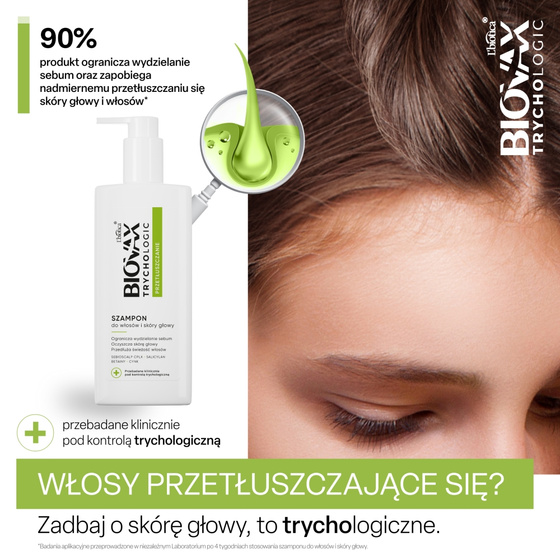 Biovax Trychologic Przetłuszczanie szampon do włosów i skóry głowy 200 ml