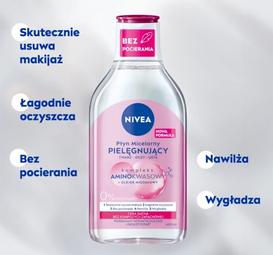 NIVEA pielęgnujący płyn micelarny do cery suchej 400 ml