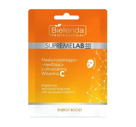 Bielenda Professional Supremelab Energy Boost rozjaśniająco-nawilżająca maska do twarzy