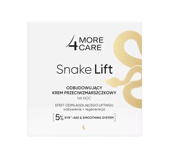 More4Care Snake Lift odbudowujący krem przeciwzmarszczkowy do twarzy na noc 50ml