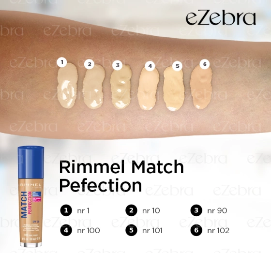 RIMMEL PODKŁAD MATCH PERFECTION NR 102 NOWA WERSJA