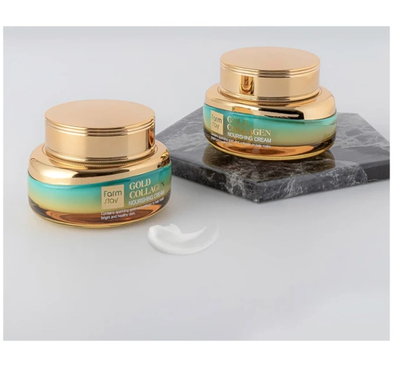 Farmstay Gold Collagen odżywczy krem do twarzy ze złotem i kolagenem 55 ml