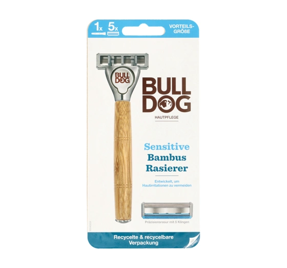 Bulldog Sensitive Bamboo Razor maszynka do golenia dla mężczyzn 4 wkłady