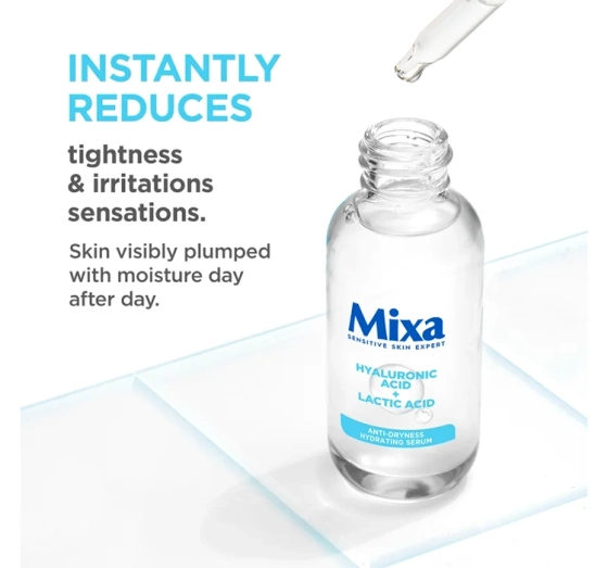 Mixa serum nawilżające przeciw przesuszeniom Kwas Hialuronowy Kwas Mlekowy 30 ml