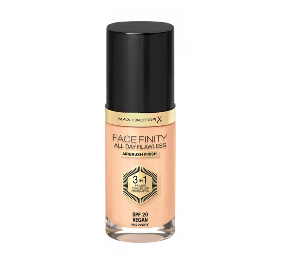 Max Factor Facefinity All Day Flawless 3 in1 wegański podkład N42 Ivory 30 ml
