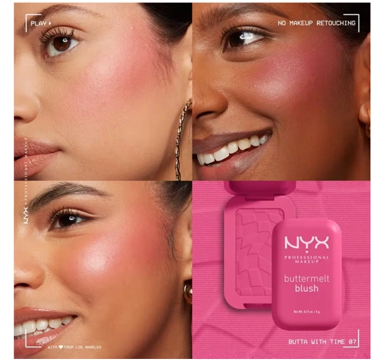 NYX Professional Makeup Buttermelt róż do policzków w kompakcie 07 Butta With Time 5 g