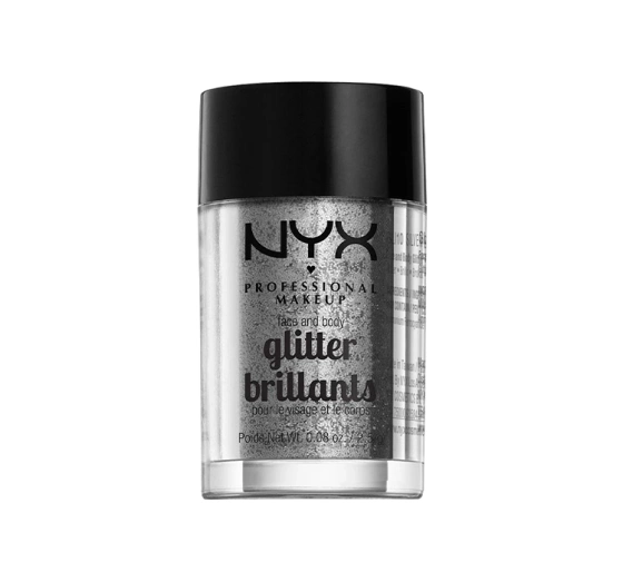 NYX Professional Makeup Glitter Brillants brokat do twarzy i ciała 10 Silver 2,5 g