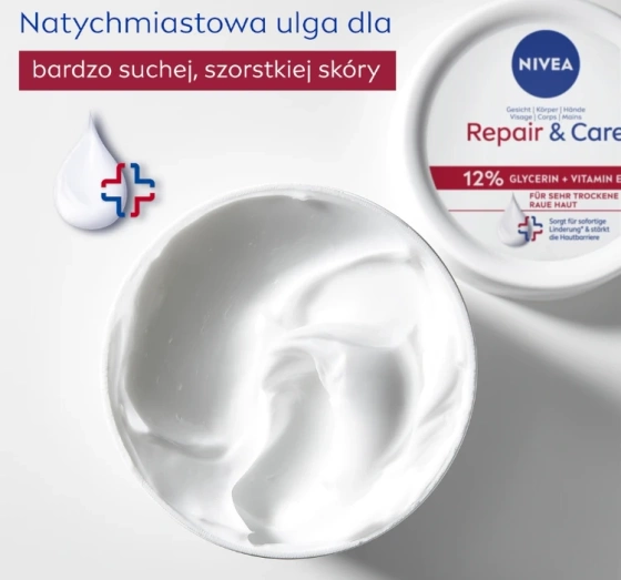 NIVEA Repair&Care krem nawilżająco-regenerujący do ciała, twarzy i dłoni 400 ml