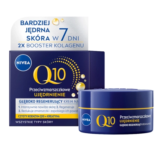 NIVEA Q10 Przeciwzmarszczkowe Ujędrnienie głęboko regenerujący krem na noc 50 ml