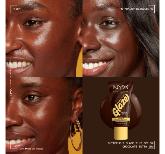 NYX Professional Makeup Buttermelt Glaze podkład w kremie SPF30 10 Chocolate Butta 30 ml