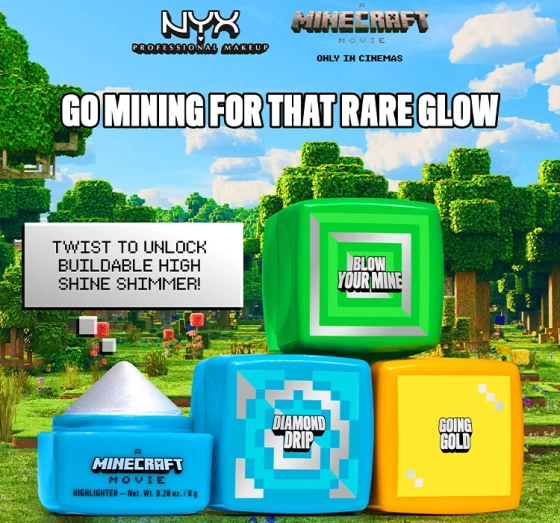 NYX Professional Makeup × A Minecraft Movie kremowy rozświetlacz do twarzy 01 Blow Your Mine 8 g