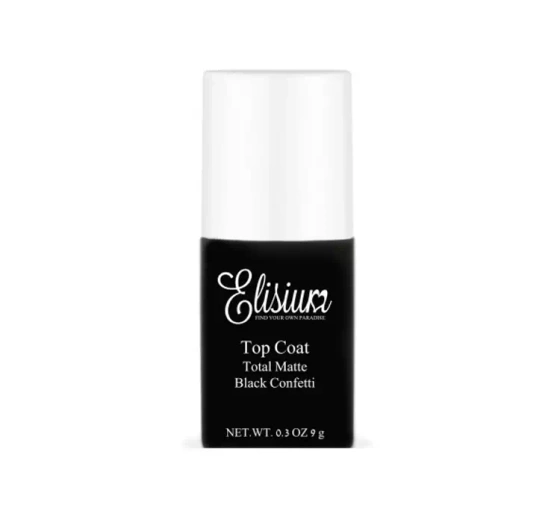 Elisium Top Coat Total Matte Black Confetti 9 g