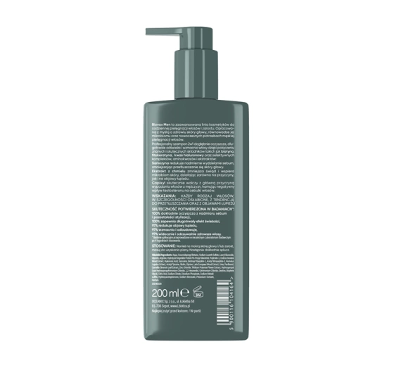 Biovax Men Strong Hair Scalp Detox szampon do włosów i zarostu 2w1 200 ml