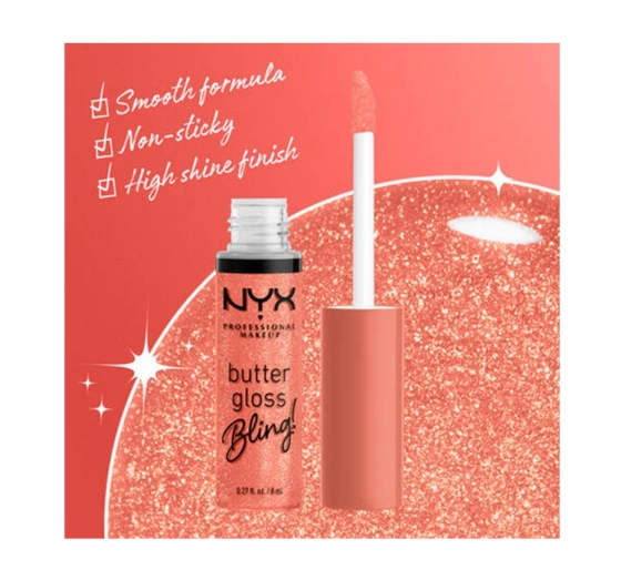 NYX Professional Makeup Butter Gloss Bling błyszczyk do ust 02 Dripped Out 8 ml