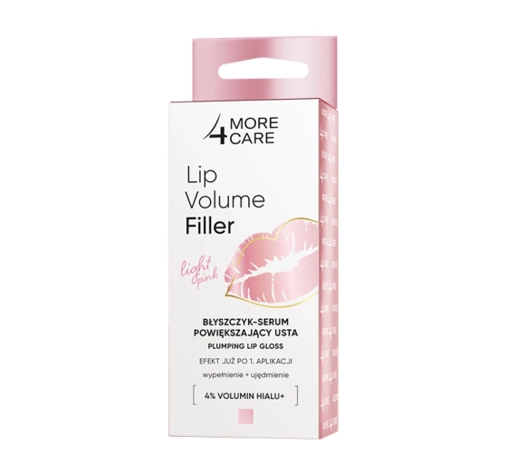 More4Care Lip Volume Filler błyszczyk-serum powiększający usta Light Pink 4,8g