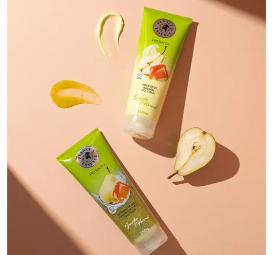Perfecta Planet Essence wygładzający peeling myjący do ciała Gruszka i Karmel 250g