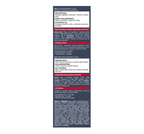 L'Oréal Paris Revitalift Laser fluid przeciwzmarszczkowy z pro-retinolem 30 ml
