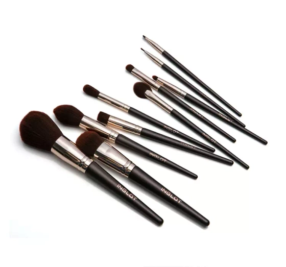 Inglot Chocolate zestaw pędzli do makijażu w etui