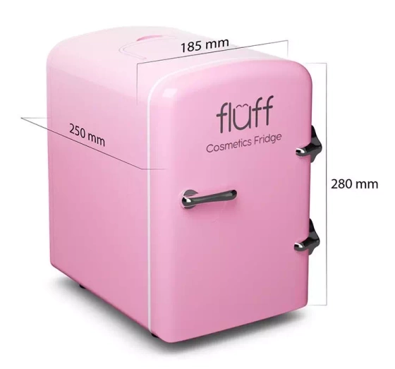 Fluff mini lodówka kosmetyczna Różowa