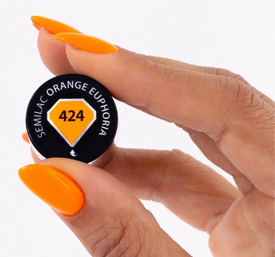 Semilac Power Neons lakier hybrydowy 424 Orange Euphoria 7 ml