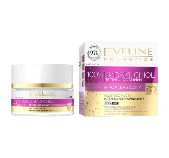 Eveline Cosmetics Biobakuchiol 80 multiodżywczy krem silnie napinający 50 ml