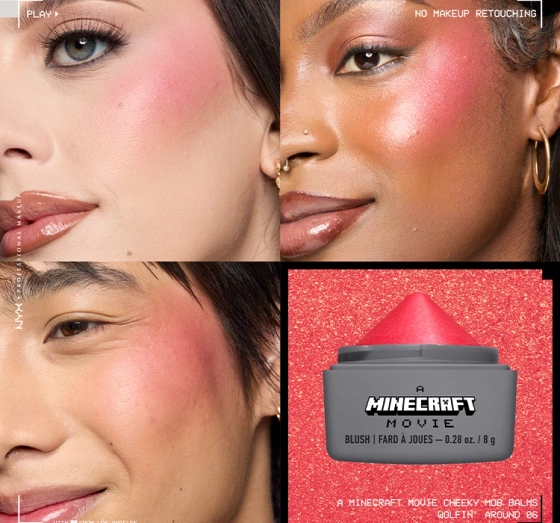 NYX Professional Makeup × A Minecraft Movie kremowy róż do policzków 06 Wolfin' Around 8 g
