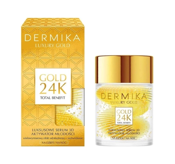 Dermika Luxury Gold 24K przeciwstarzeniowe serum do twarzy 60g